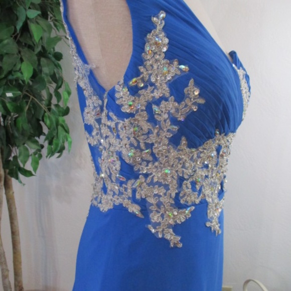 - NWT Prom Pageant Formal One Shoulder Dress Gown - Picture 7 of 8